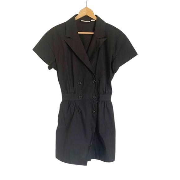 Anthropologie Maeve Black Short Sleeve Blazer Short Romper size M - Picture 3 of 12